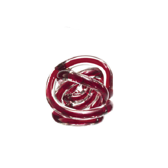 Scultura Cristallo Onlylux Nodo dell'amore Rosso 8 cm OL01642