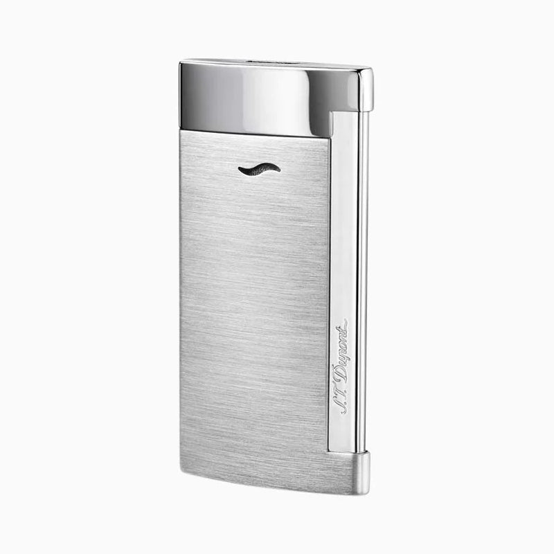 Accendino Uomo Dupont Slim 7 Acciaio Satinato Lucido Fiamma 027701