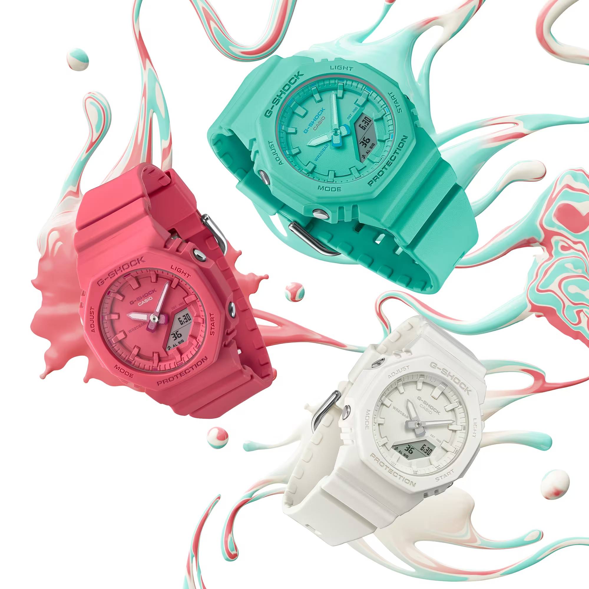 Orologio Unisex Casio G-SHOCK Quarzo Bianco Pastello GA-2100-7A7ER