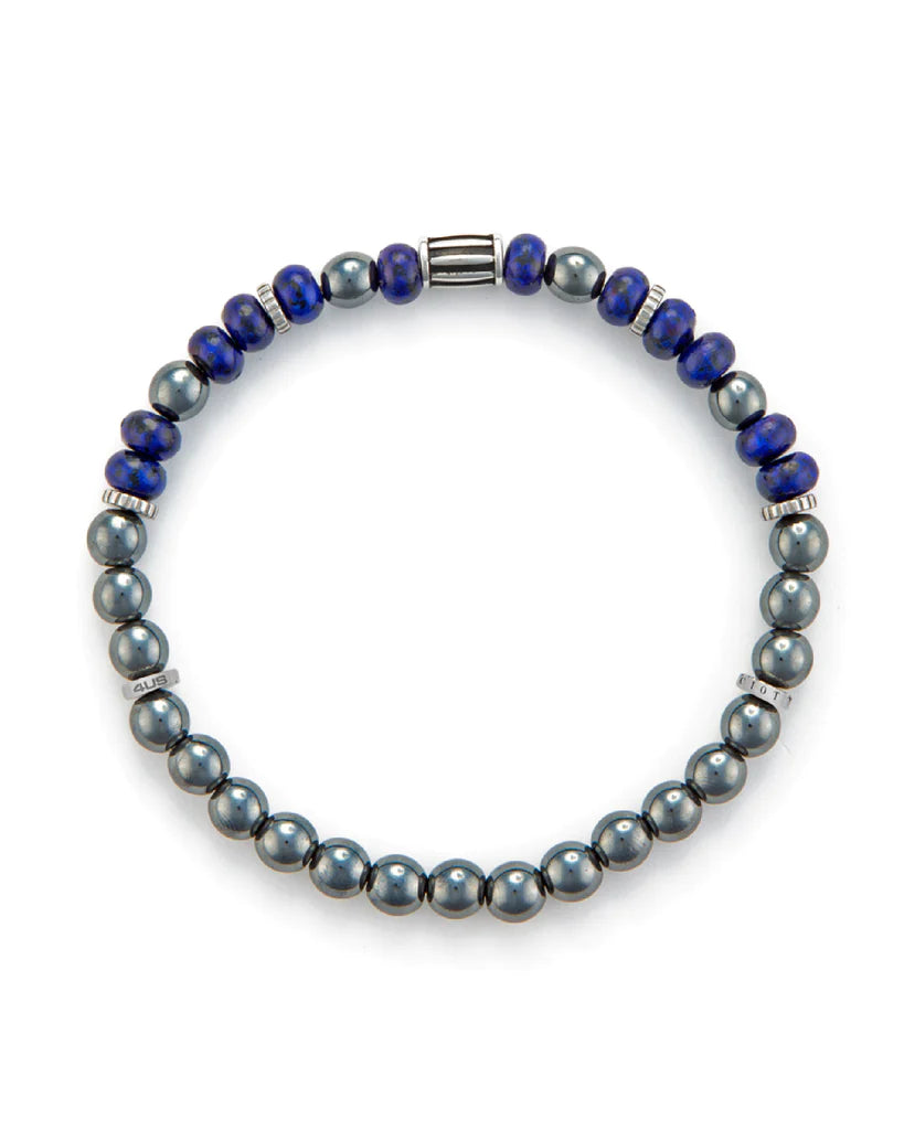 Bracciale Uomo 4US Cesare Paciotti Acciaio Biglie Lapis ed Ematite 4UBR6007