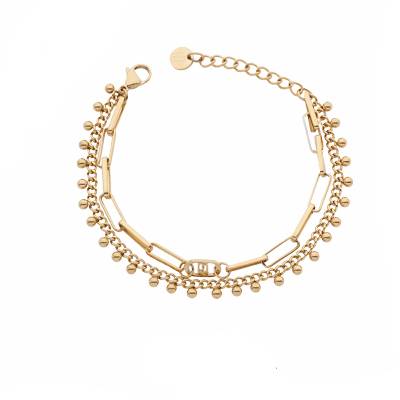 Bracciale Donna Liu Jo Acciaio Gold Catena Doppio Filo LJ3004