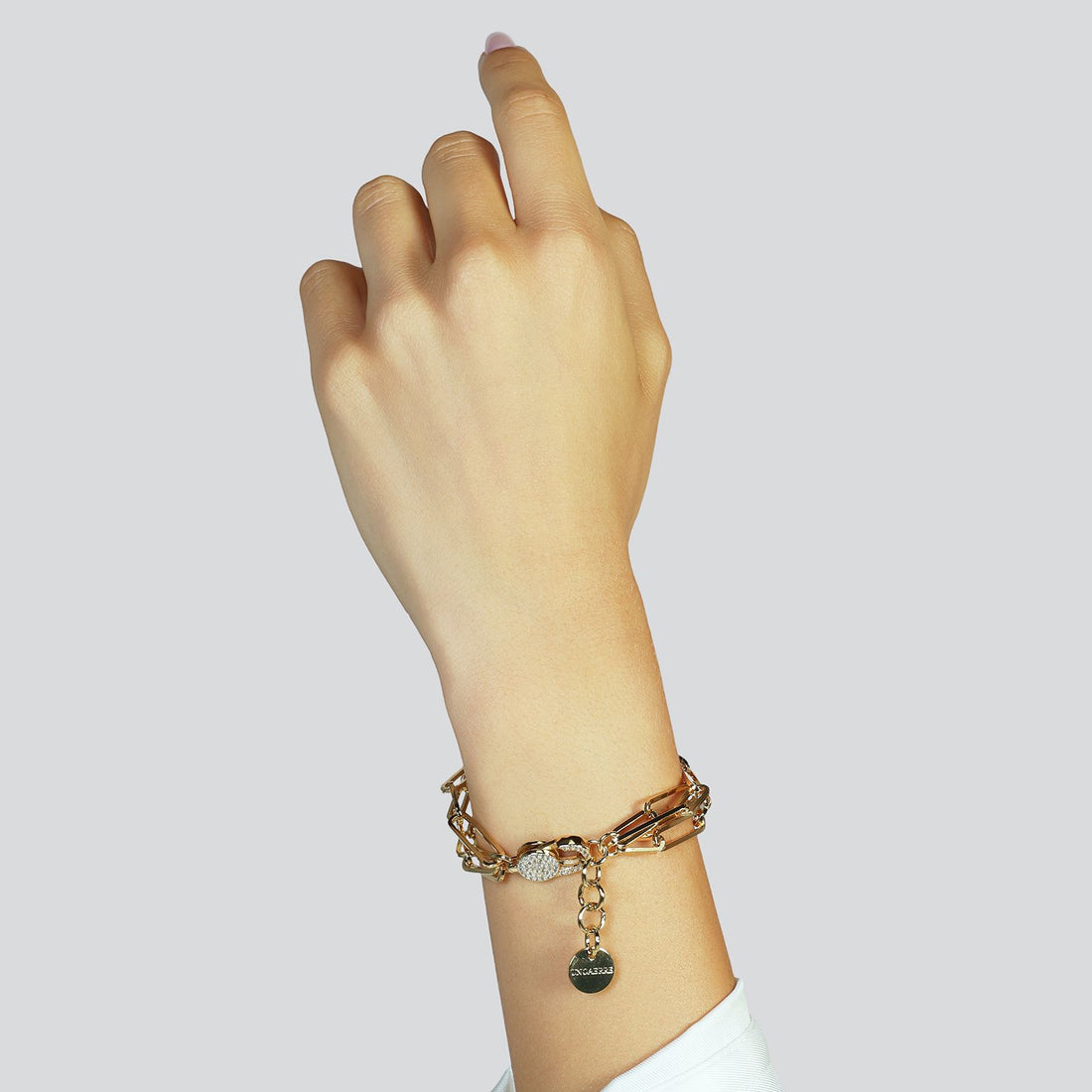 Bracciale Donna Unoaere Bronzo Dorato Catena a 3 fili 581450