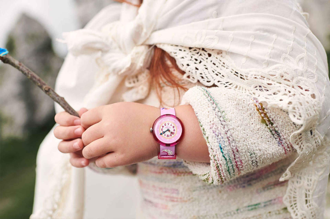Orologio Bambina Swatch Flik Flak Dreaming Unicorn Quarzo Solo Tempo Rosa ZFBNP195