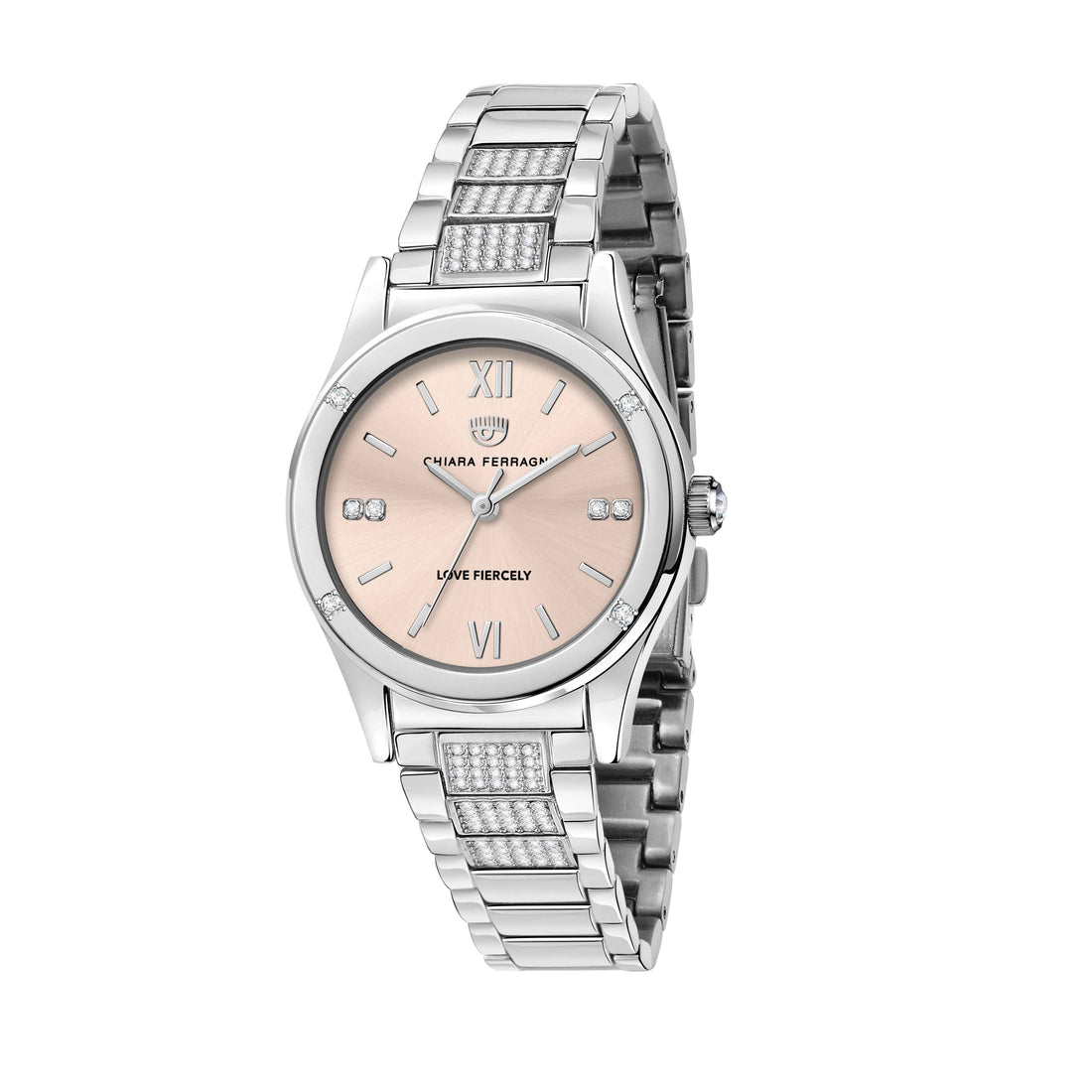 Orologio Donna Chiara Ferragni Quarzo Solo Tempo Acciaio Zirconi Bianchi