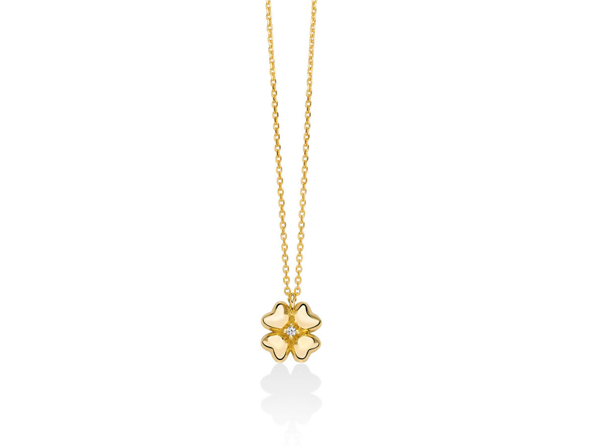 Collana Donna Miluna Girocollo Giallo 9kt Cuore CLD4685X