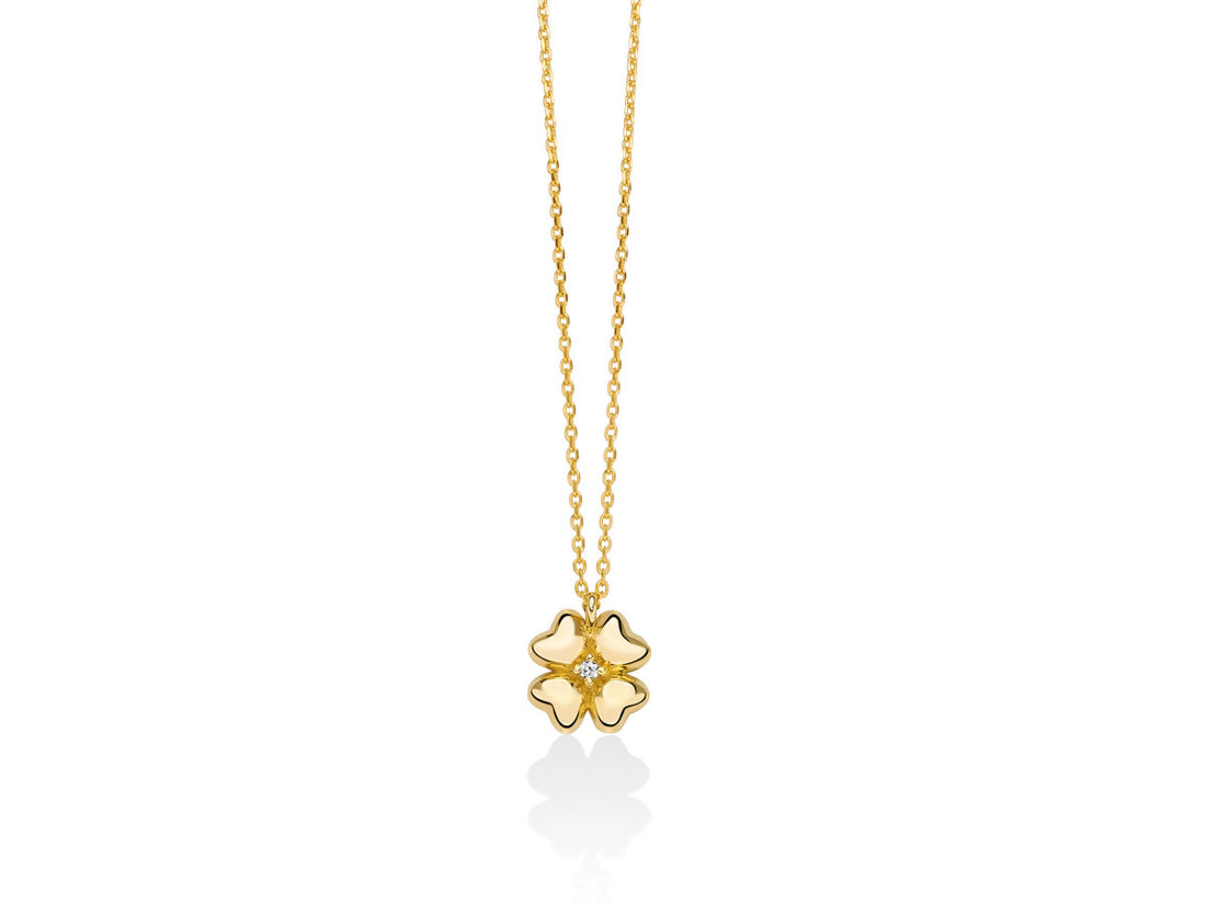 Collana Donna Miluna Girocollo Giallo 9kt Cuore CLD4685X