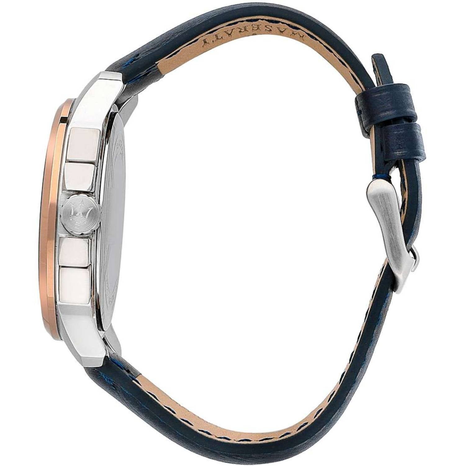 Orologio Uomo Acciaio Maserati Quarzo Cronografo Data Blu Rosè R8871621015