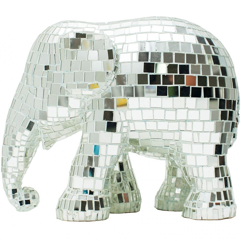 Scultura Elefante Onlylux Disco Lavorazione Stroboscopica 30 cm 8858831241459