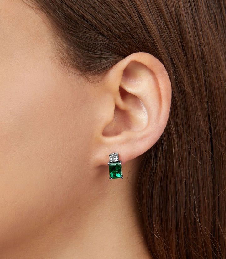 Orecchini Donna Chiara Ferragni Argento 925 Verde Zirconi Bianchi J19AWJ12