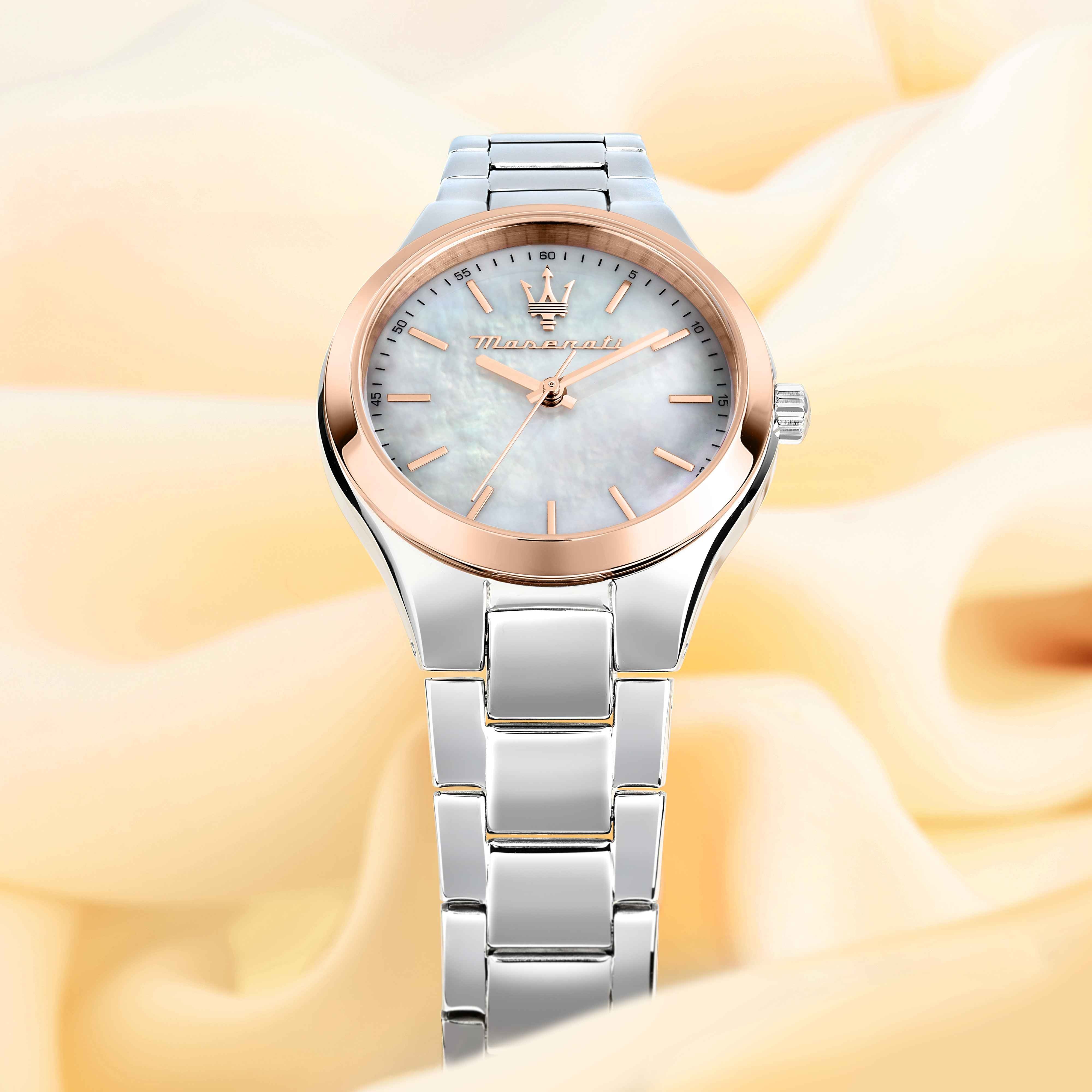 Orologio Donna Maserati Acciaio Bicolore Madre Perla Quarzo Solo Tempo R8853151503