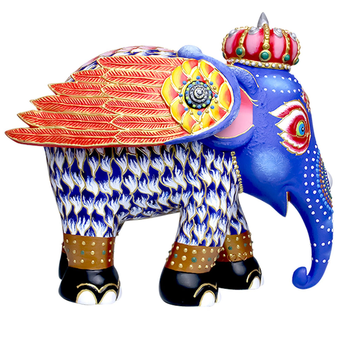 Scultura Elefante Onlylux  The Third Eye 15 Cm Resina Dipinto A Mano 8858831273115