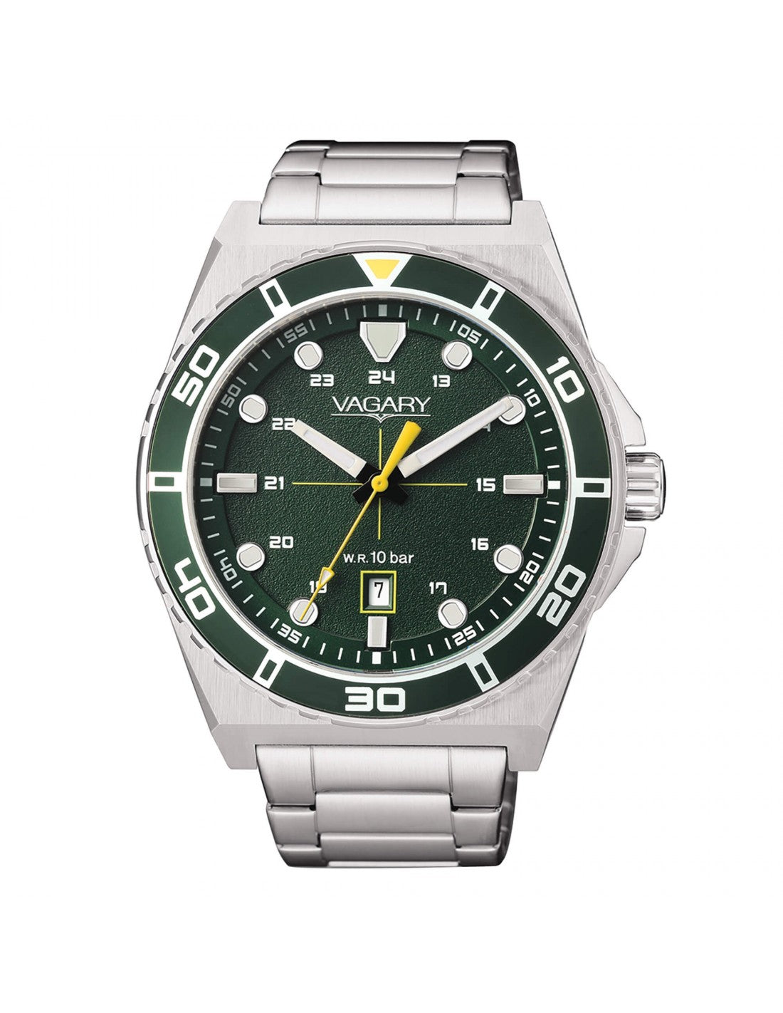 Orologio Uomo Vagary By Citizen Acciaio Quarzo Solo Tempo Verde IB9-310-41