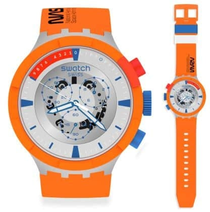 Orologio Uomo Swatch Big Bold Quarzo Cronografo Data arancio SB04Z401