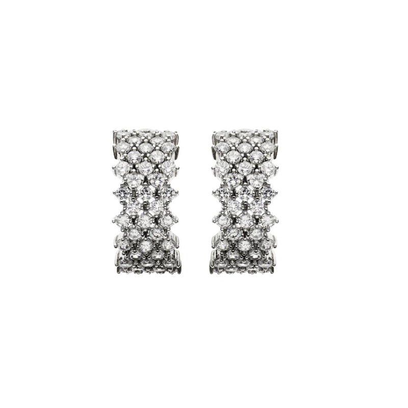 Orecchini Donna Ottaviani Cerchio Zirconi Bianchi Elegance 500764O