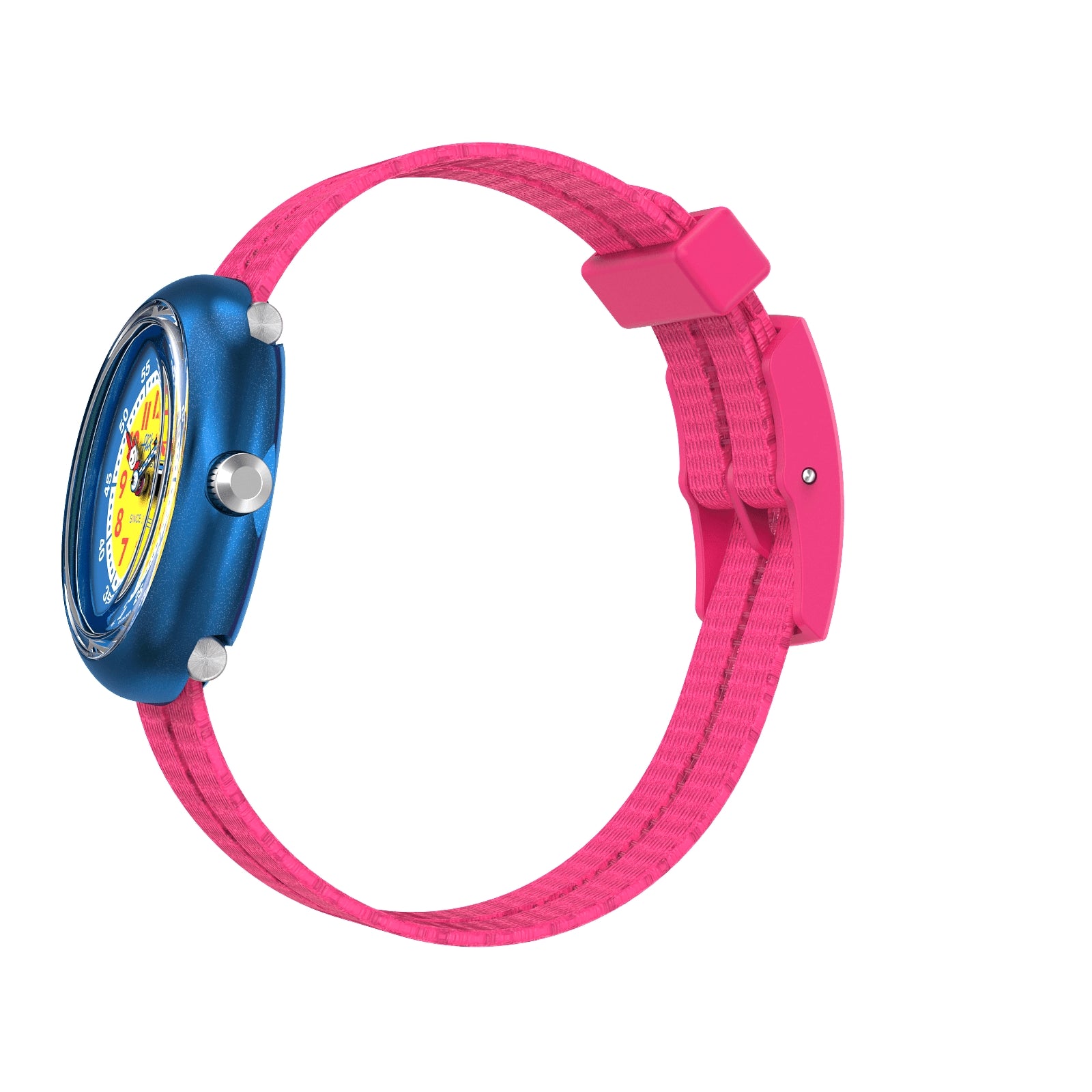 Orologio Bambina Swatch Flik Flak Quarzo Solo Tempo Rosa Numeri ZFPNP190