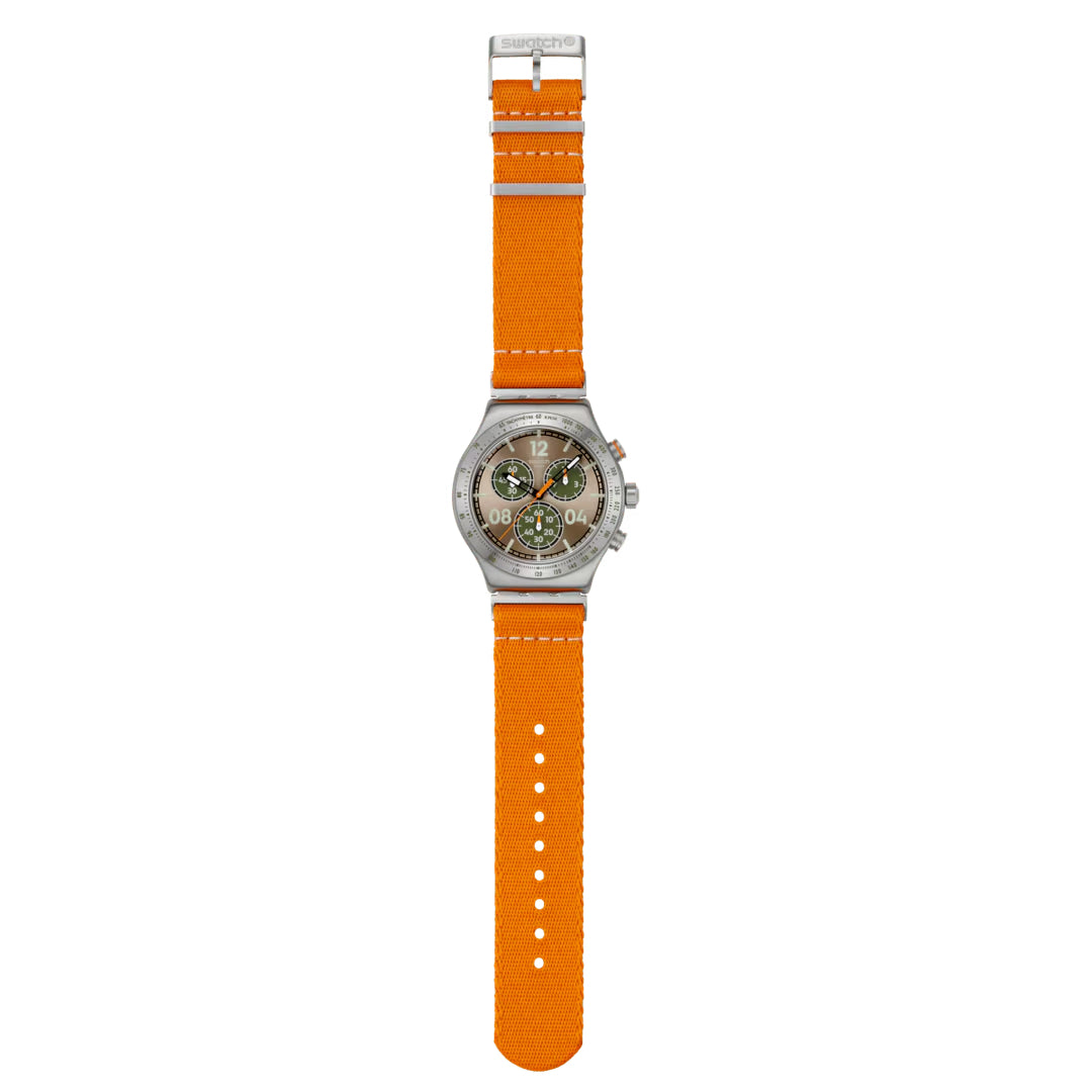 Orologio Unisex Swatch VACATION TIME Arancione Cronografo YVS101