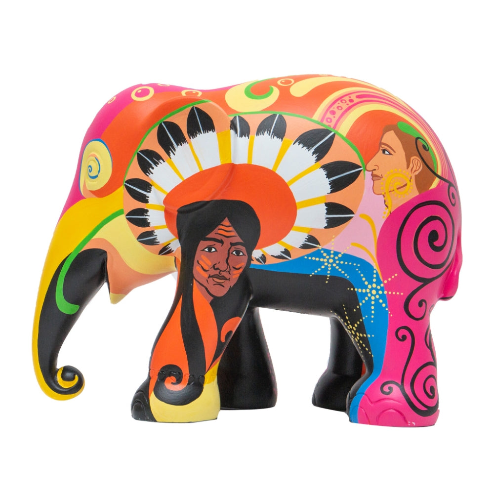 Scultura Elefante Onlylux Psycho 20 cm Resina Dipinto A Mano 8858831208933