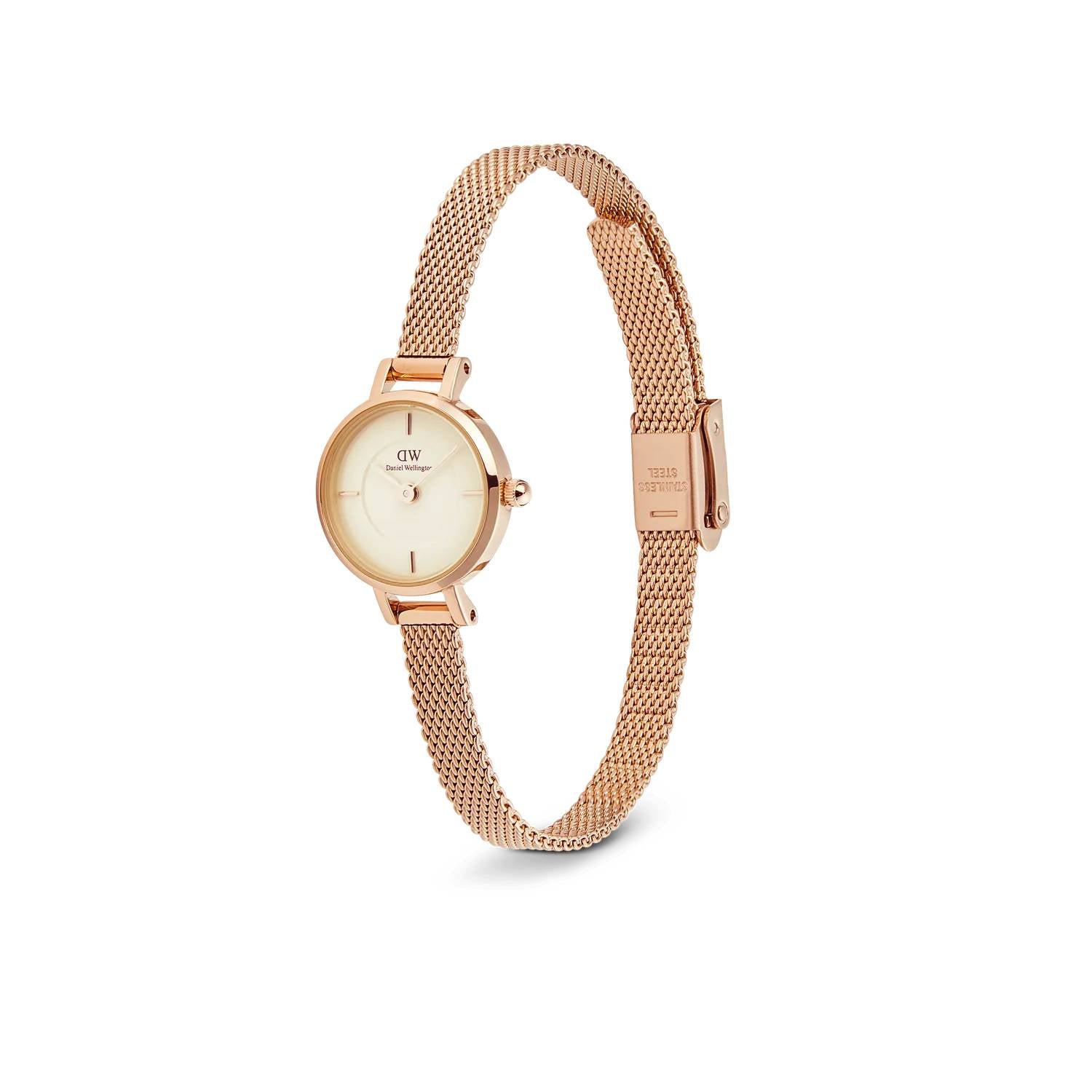 Orologio Donna Daniel Wellington Acciaio Champagne Petit Mini Melrose DW00100741