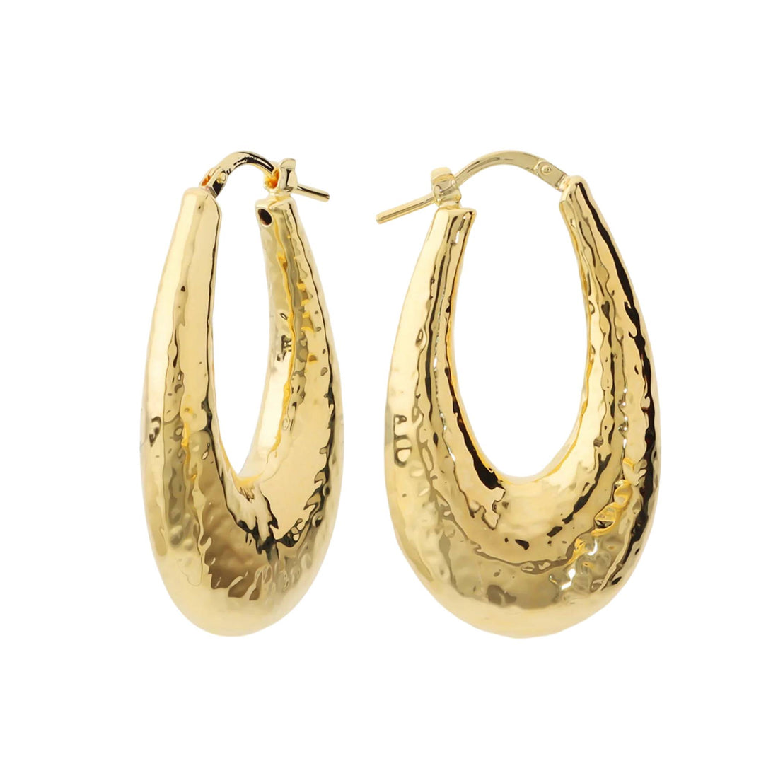 Orecchini Donna Etrusca Pendenti Cerchi Bronzo Dorato Oro 18 KT WSET01007.YG