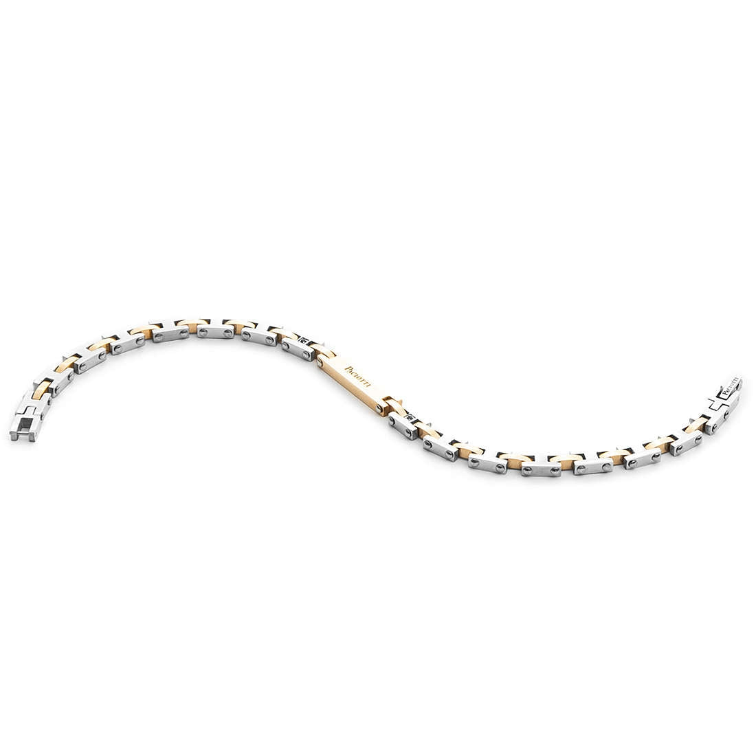 Bracciale Uomo 4US Cesare Paciotti acciaio Bianco con centrale rigido 4UBR3823