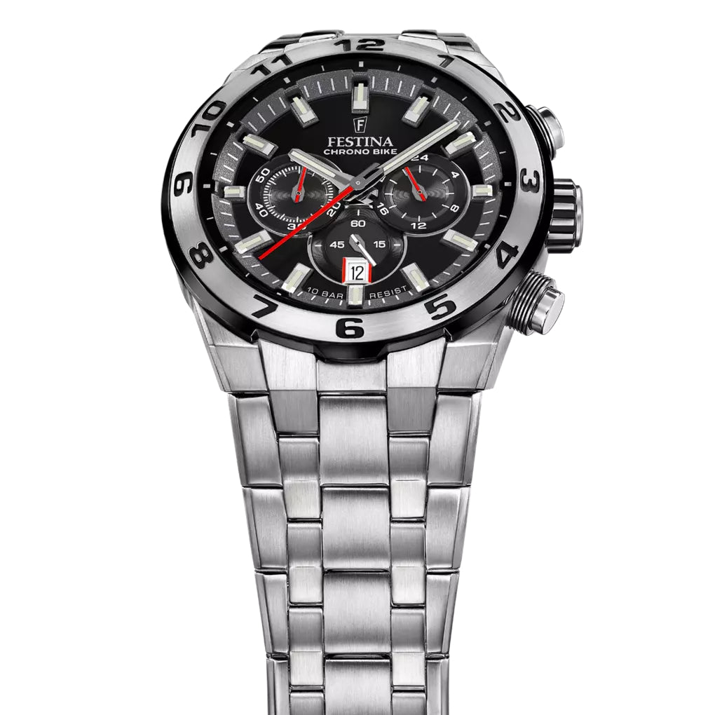 Orologio Uomo Festina Crono Bike Nero Acciaio 10 ATM F20670/1