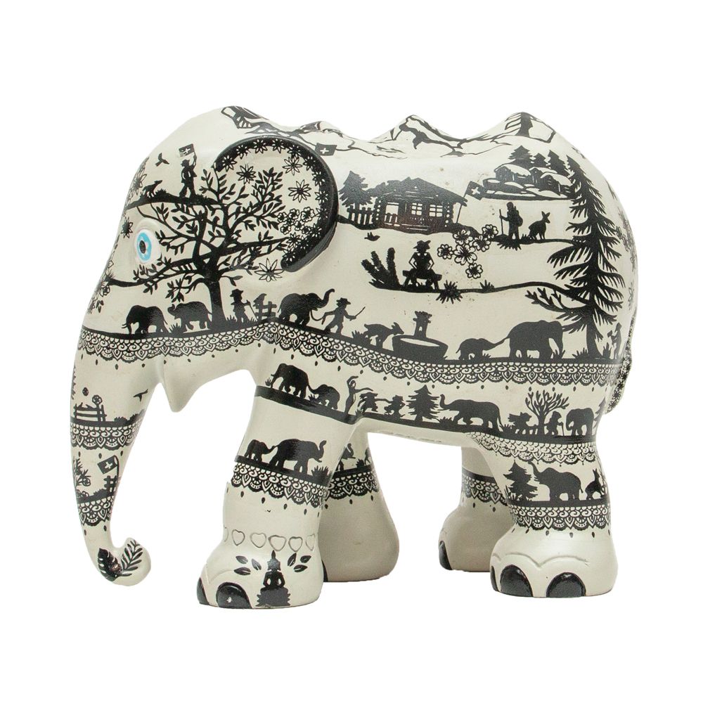 Scultura Elefante Onlylux The Journey 10cm Resina Dipinto A Mano 8858831259317