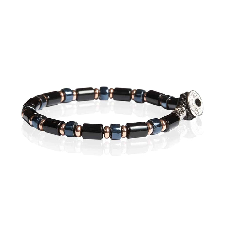 Bracciale Unisex Gerba Argento 925 Ceramica Onice Nero Grigio FASHIONABLE 10