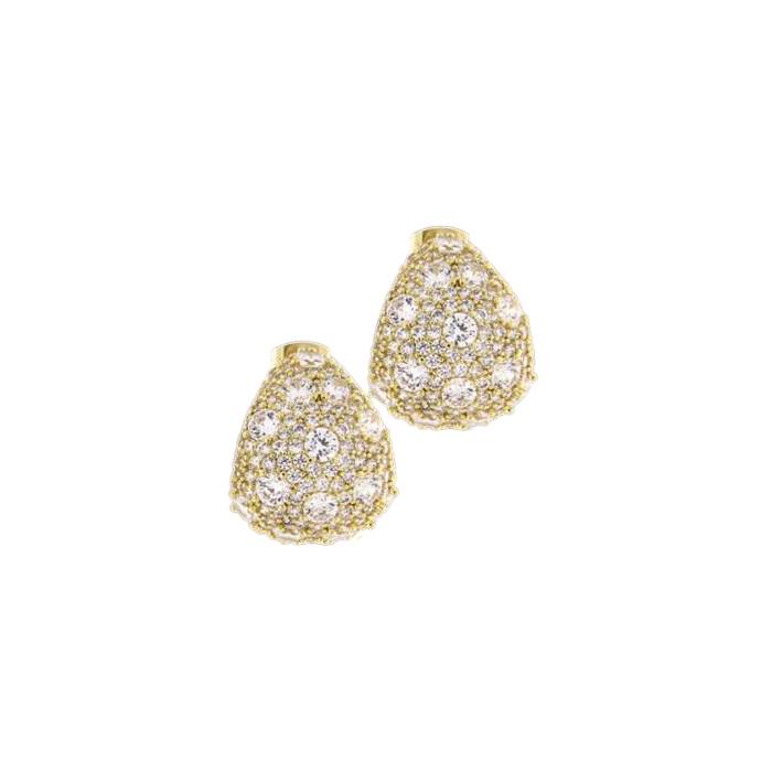 Orecchini Donna Magnolia Bronzo Dorato Goccia Zirconi Bianchi OR10001G
