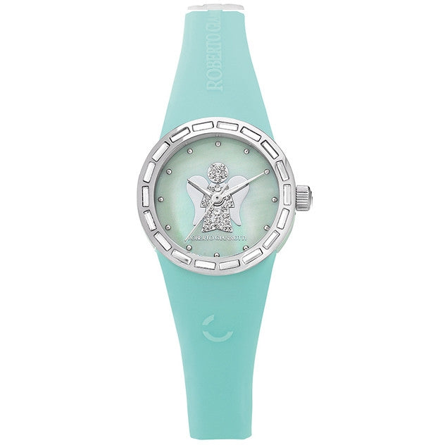 Orologio Donna Gomma Roberto Giannotti verde acqua Quarzo Solo Tempo Zirconi ANT09
