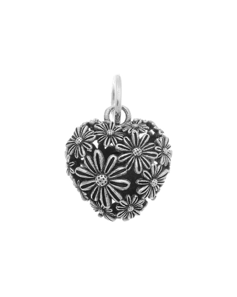 Charm Donna Giovanni Raspini Argento 925 Cuore Margherite Realizzato A Mano 10203