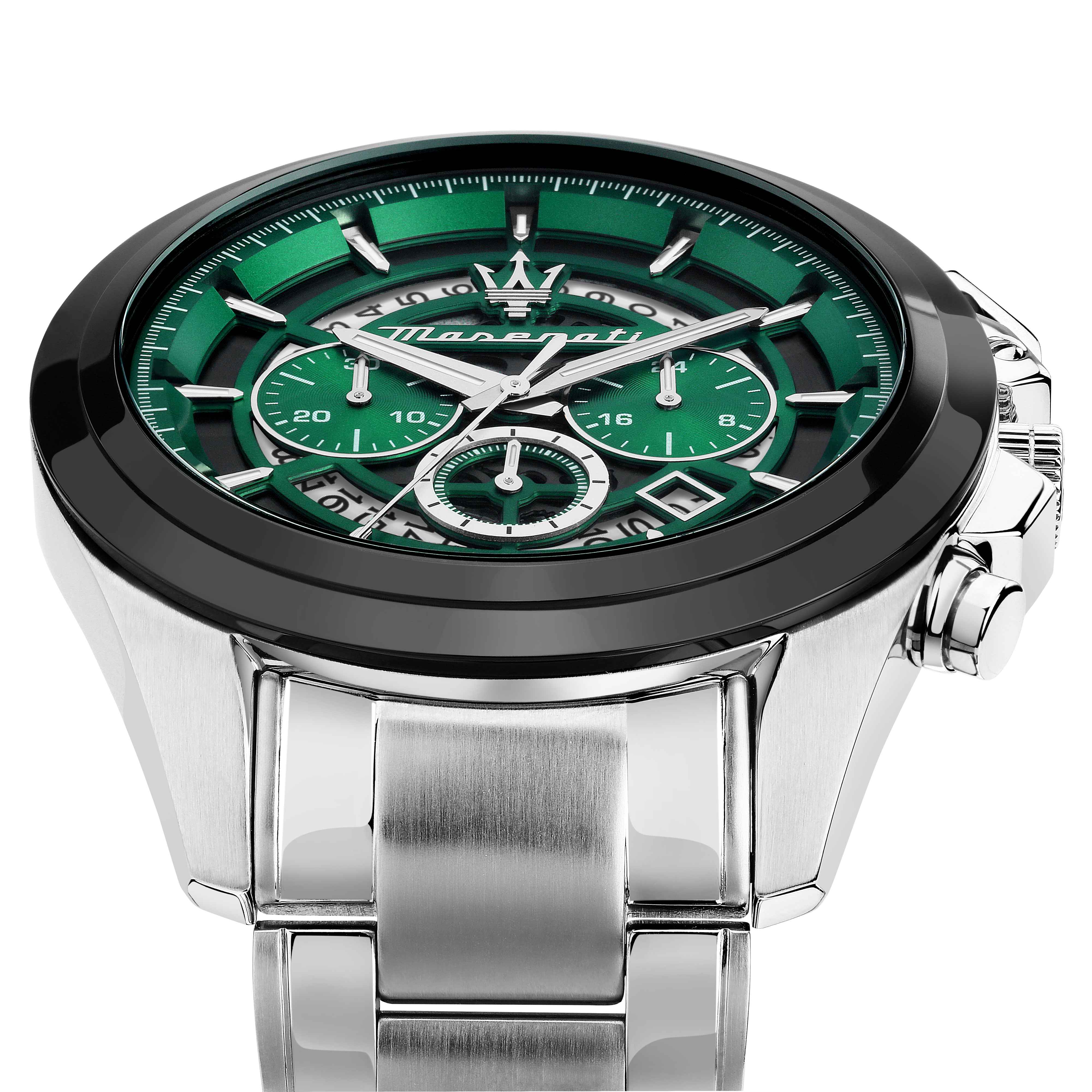 Orologio Uomo Maserati Quarzo Cronografo Acciaio verde R8873612060
