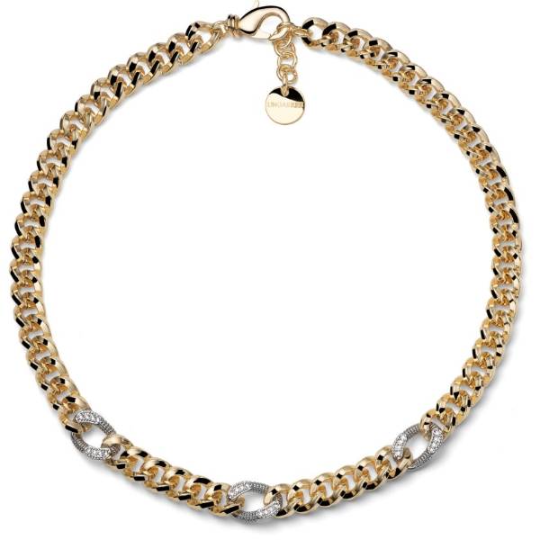 Collana Donna Unoaerre Bicolore Groumette Zirconi Bianchi 587418