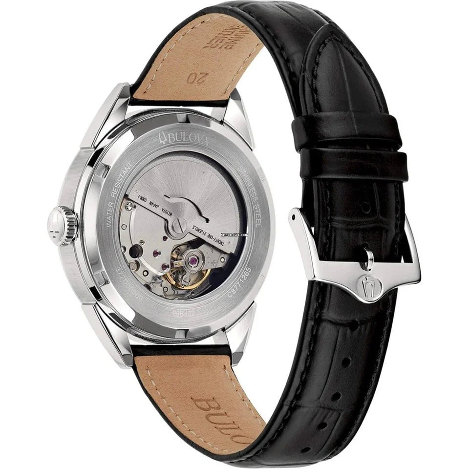 Orologio Uomo Bulova Automatico Classic Pelle Nera 96B422