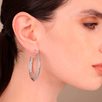 Orecchini Donna Etrusca Semicerchio Martellati WSET00908.YG