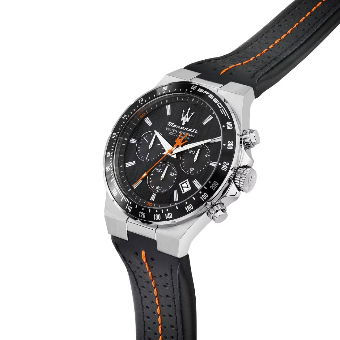 Orologio Uomo Maserati Sfida Acciaio Pelle Nera Quarzo Cronografo R8871640008