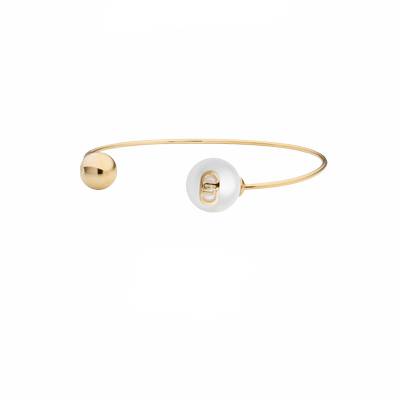 Bracciale Donna Liu Jo Acciaio Gold Rigido Perla LJ3016