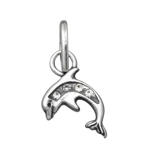 Charm Donna Giovanni Raspini Argento 925 Mini Delfino Crystal 12181