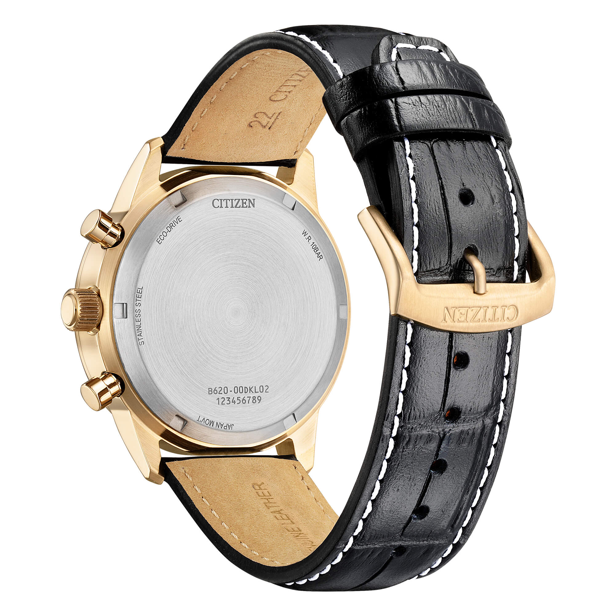 Orologio Uomo Citizen Rosè Eco-Drive Cronografo Acciaio Pelle CA4723-03A
