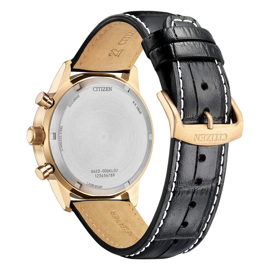 Orologio Uomo Citizen Rosè Eco-Drive Cronografo Acciaio Pelle CA4723-03A