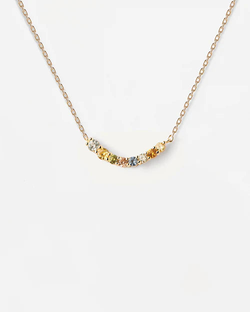 Collana Donna PDPaola Argento Dorato 925 Zirconi Multicolori CO01-859-U