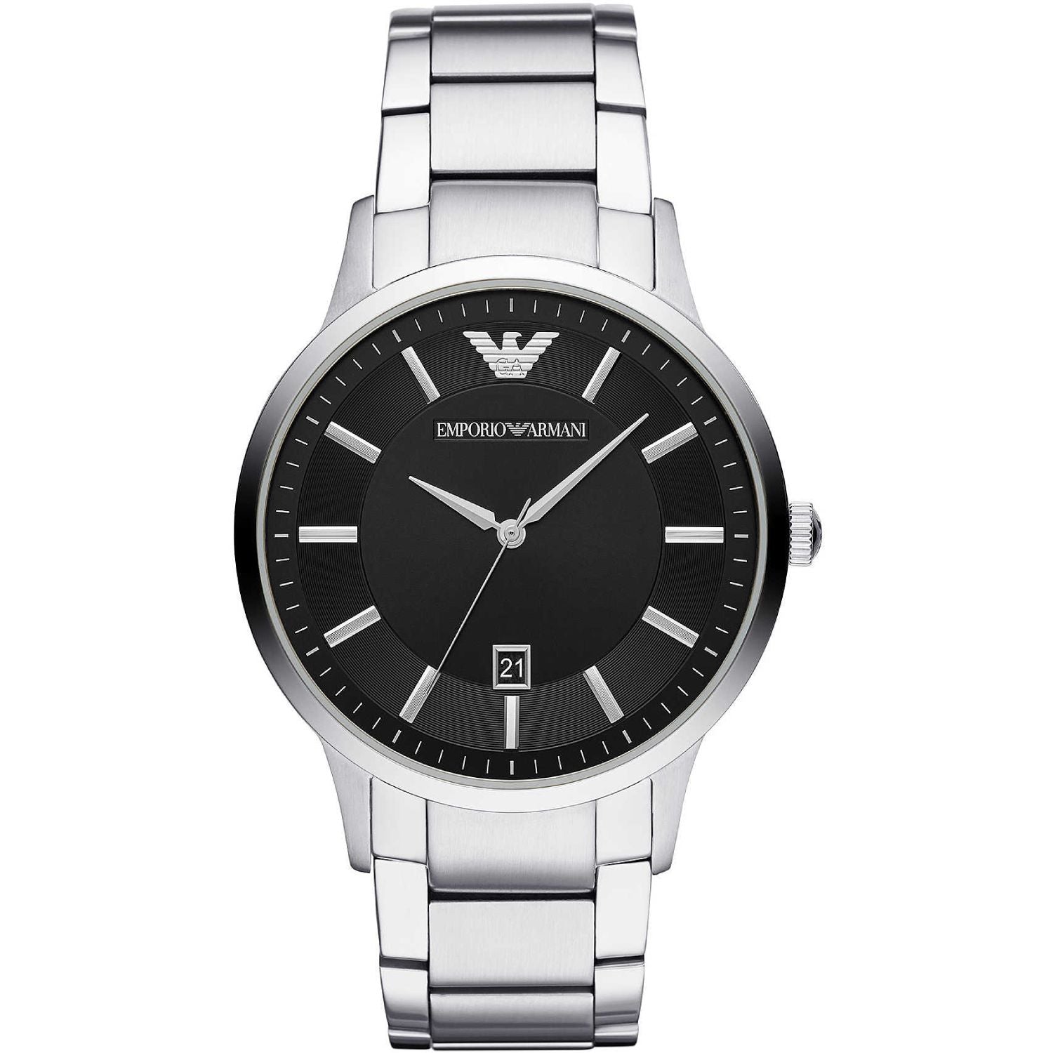 Orologio Uomo Emporio Armani Sport Casual Quarzo Fondo Nero Con Datario AR11181