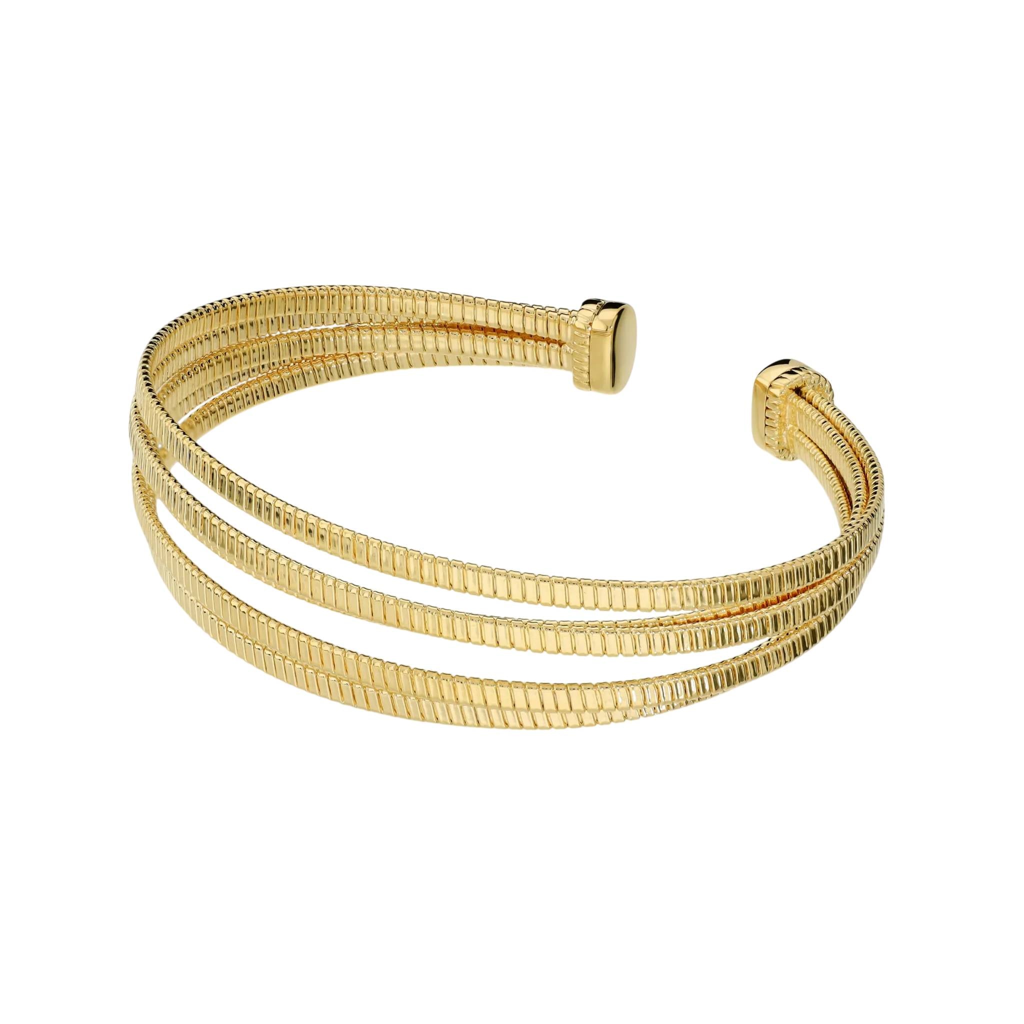Bracciale Donna Etrusca Rigido Fascia Lega Placcata Oro Giallo 18kt WSET00948