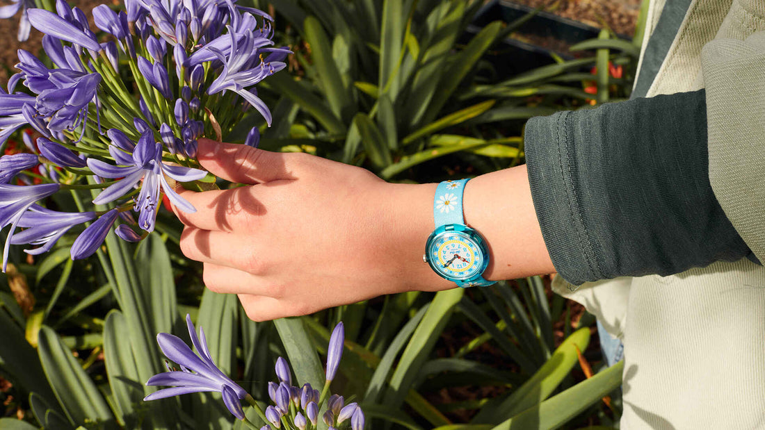 Orologio Swatch Flik Flak Quarzo Solo Tempo Azzurro FBNP186