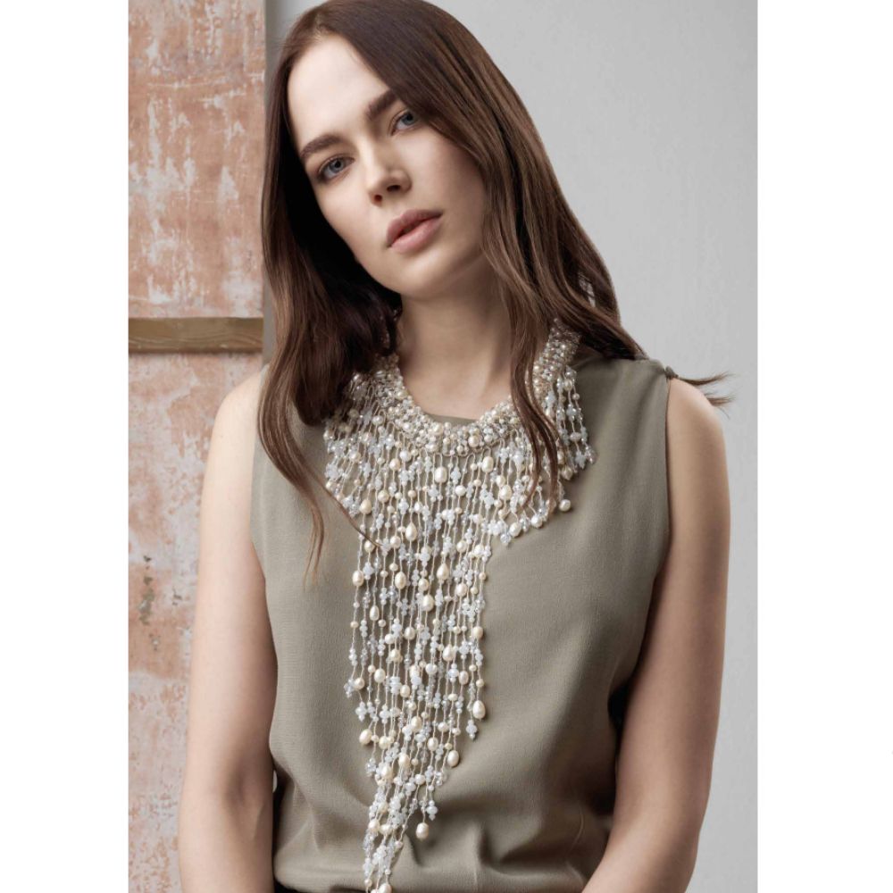 Collana Donna Ottaviani Perle Cristalli Girocollo Lunga 500043C