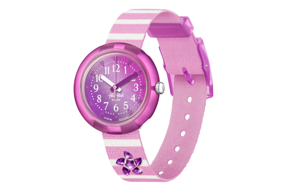 Orologio Bambina Swatch Flik Flak Shining Seastar Rosa Viola ZFPNP146