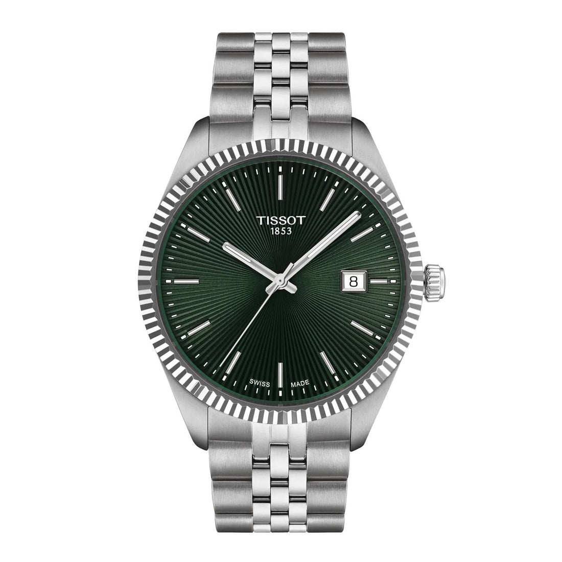 Orologio Uomo Tissot Ballade Acciaio Verde Quarzo Data T1564101109100
