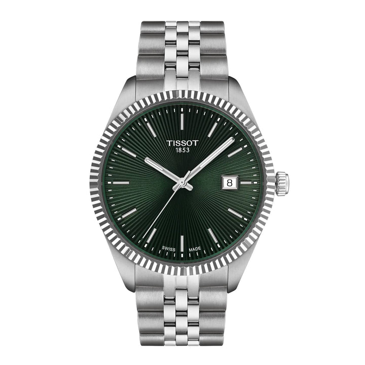 Orologio Uomo Tissot Ballade Acciaio Verde Quarzo Data T1564101109100