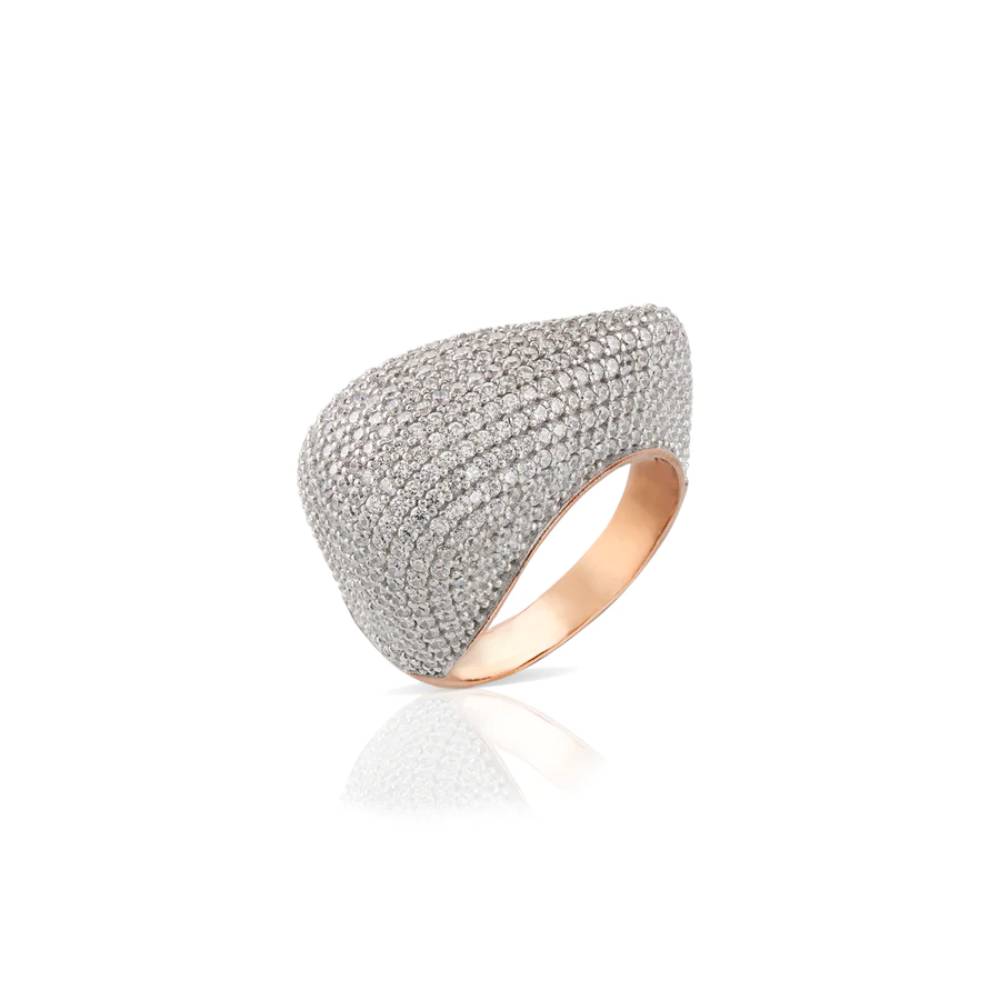 Anello Donna Sogni Argento 925 Micro Pavè Zirconi Bianchi Misura 16 AN015RB
