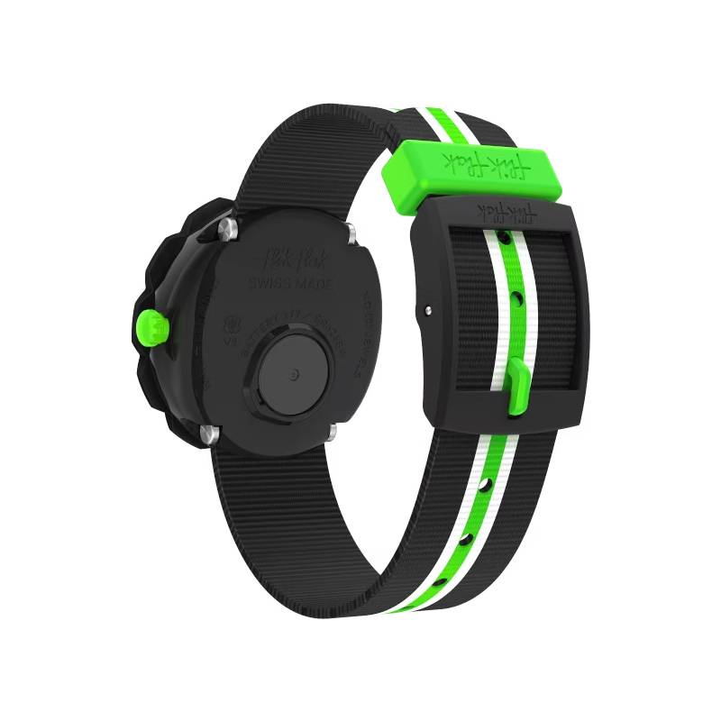 Orologio Bambino Swatch Flik Flak Adrien Quarzo Solo Tempo Nero Verde ZFPSP056