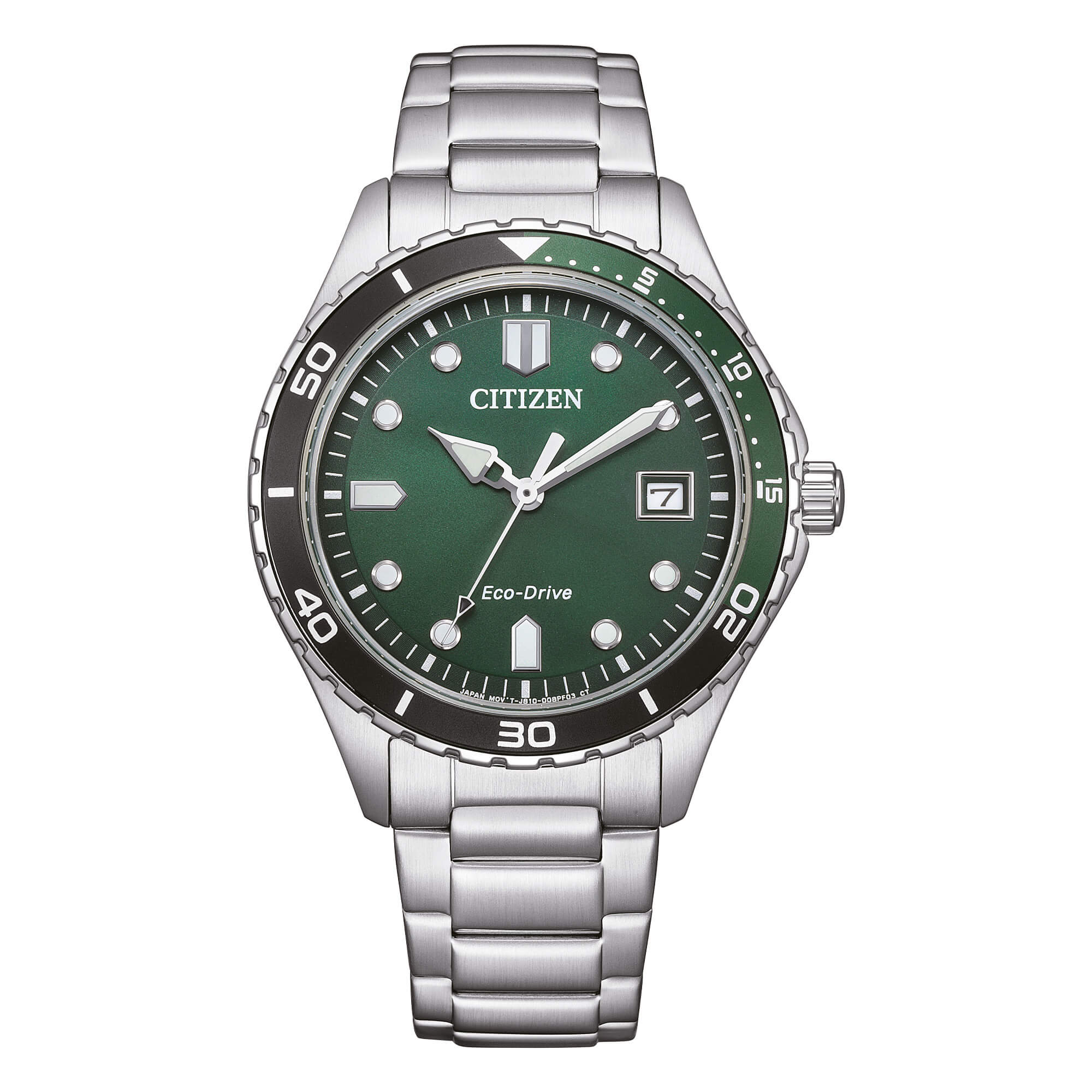 Orologio Uomo Unisex Citizen Eco-Drive Acciaio Verde Nero AW1828-80X